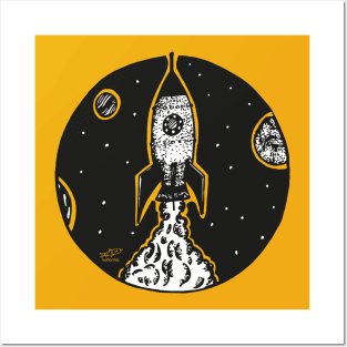 Rocket Ship Posters and Art